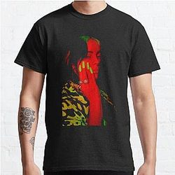 Official Billie Eilish Red Photo Neon Black T-Shirt Classic T-Shirt RB1210