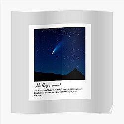 Halley's comet - Billie Eilish Poster RB1210