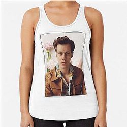 Bill Skarsgard Flower Prince Series Racerback Tank Top