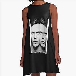 Mens Bill Skarsgard Gifts For Music Fan A-Line Dress