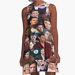 Bill Skarsgard Collage A Line Dress