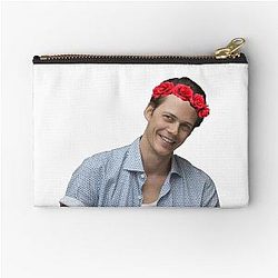 bill skarsgard flower crown zipper pouch
