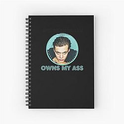Men Women Bill Skarsgard Owns My Ass Gifts For Music Fans Spiral Notebook