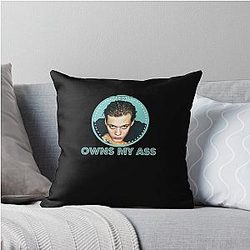 Mens Favorite Bill Skarsgard Owns My Ass Gifts For Movie Fan Throw Pillow