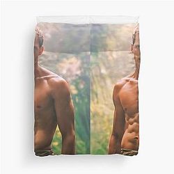 Bill Skarsgard Shirtless Duvet Cover