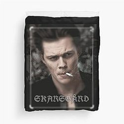Anniversary Gift Bill Skarsgard Portrait Duvet Cover for Music Fan
