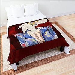 Bad Boy Vibes! Billy Idol alter ego. Watercolor collage Comforter
