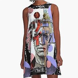 Billy Idol Kanji A-Line Dress
