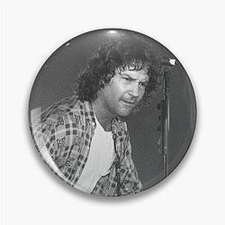 Billy Squier BW Photograph Pin