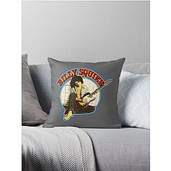billy squier 1970s Classic vintage Custom Art Throw Pillow