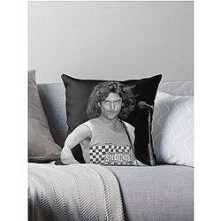 Billy Squier - BW Photograph Throw Pillow