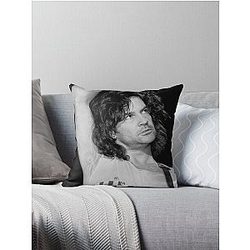 Billy Squier - BW Photograph Throw Pillow