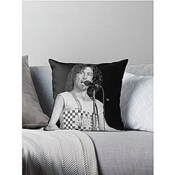 Billy Squier - BW Photograph Throw Pillow