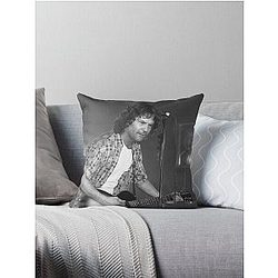 Billy Squier BW Photograph Throw Pillow