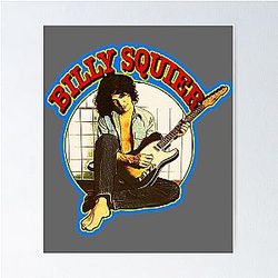 billy squier 1970s Classic vintage Custom Art Poster