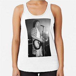 Billy Squier - BW Photograph Racerback Tank Top