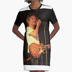 Billy Squier - Photograph Graphic T-Shirt Dress
