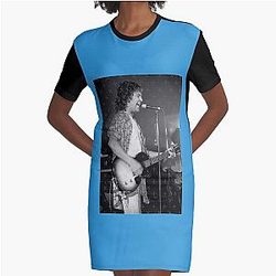 Billy Squier BW Photographer 1 Graphic T-Shirt Dress