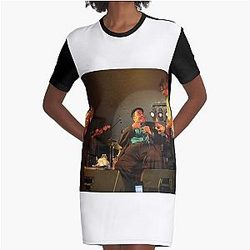 Billy Squier and James Cotton - Photograph Graphic T-Shirt Dress