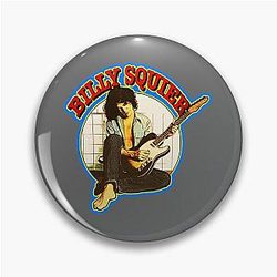 billy squier 1970s Classic vintage Custom Art Pin
