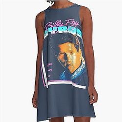 1992 Billy Ray Cyrus A-Line Dress
