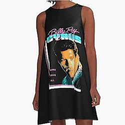 1992 Billy Ray Cyrus Vintage Achy Breaky Heart Tour Some Gave All 90s A-Line Dress