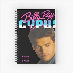 Billy Ray Cyrus Some Gave All Retro Spiral Notebook