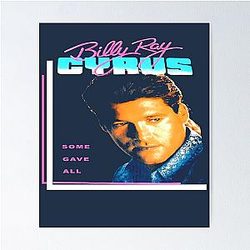 1992 Billy Ray Cyrus Vintage Achy Heart Tour Poster
