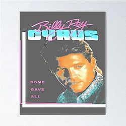 Billy Ray Cyrus Vintage Achy Breaky Heart Tour Classic 90s Pop Culture Poster