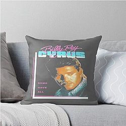 Billy Ray Cyrus Vintage Achy Breaky Heart Tour Classic 90s Pop Culture Throw Pillow