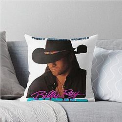 Billy Ray Cyrus Vintage Throw Pillow
