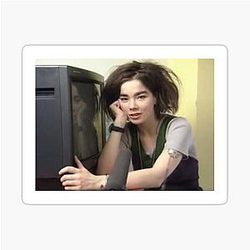 Young Bjork TV Sticker