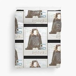 Bjork Vintage Polaroid Aesthetic Iconic Music Legend Portrait Duvet Cover