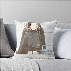 Bjork Vintage Polaroid Aesthetic Iconic Music Legend Portrait Throw Pillow