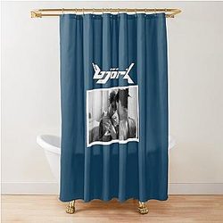 Funny Björk Record Producer Shower Curtain