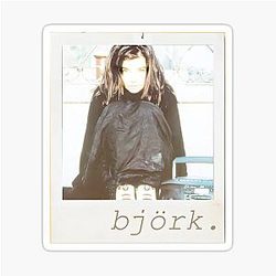 Björk Vintage Polaroid Aesthetic Iconic Music Legend Portrait Sticker