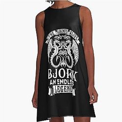 Day Gifts for Guðmundsdóttir Funny Graphic A Line Dress
