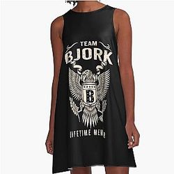 People Call Me Guðmundsdóttir Record Producer Dj Retro Vintage A-Line Dress