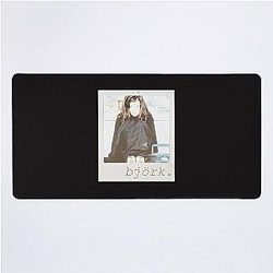 Bjork Vintage Polaroid Aesthetic - Iconic Music Legend Portrait Desk Mat