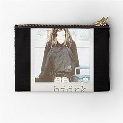 Bjork Vintage Polaroid Aesthetic Iconic Music Legend Portrait Zipper Pouch
