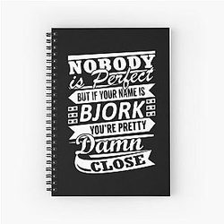 Funny Gift for Björk Record Producer Dj Guðmundsdóttir Spiral Notebook
