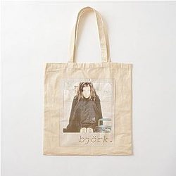 Bjork Vintage Polaroid Aesthetic Iconic Music Legend Portrait Cotton Tote Bag