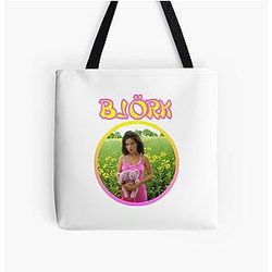 Björk With Teddy Bear Tote Bag