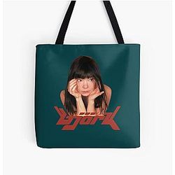 Retro Björk All Over Print Tote Bag