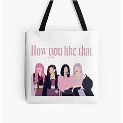Blackpink Borse - Come ti piace Blackpink Silhouette tutto sopra stampa Tote Bag RB0401 [ID1804]