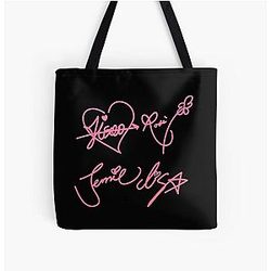Blackpink Bags - BLACKPINK SIGNATURES  All Over Print Tote Bag RB0401 [ID1809]