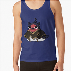 Black Clover Tank Top: Navy Blue Chibi Nero