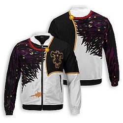 Black Clover Jacket: Asta Demon Skin Bomber Jacket