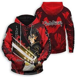 Black Clover Hoodie: Asta 3D Unisex Pullover Hoodie