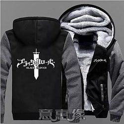 Black Clover Jacket: Classic Thick Winter Black Clover Jacket